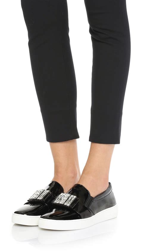 michael kors black trainers sale|Michael Kors slip on trainers.